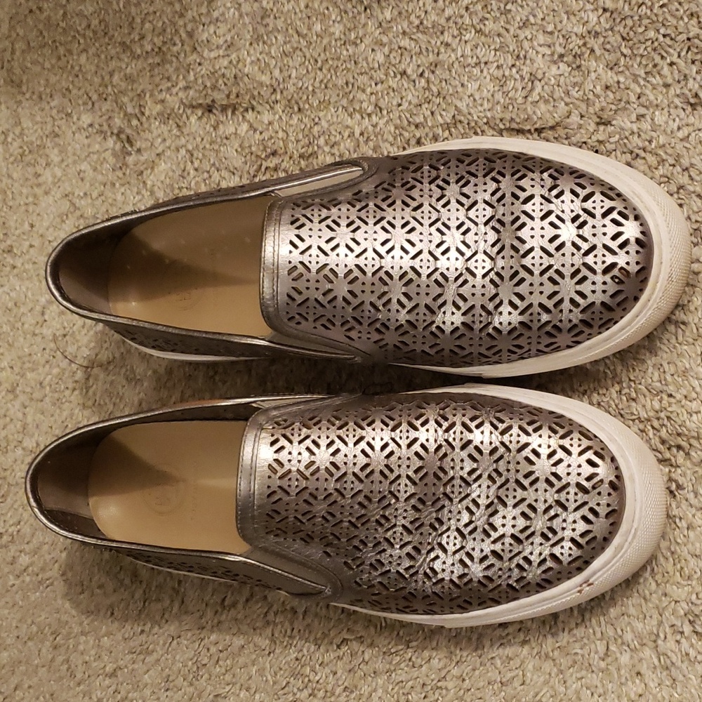 Tory Burch silver shoes